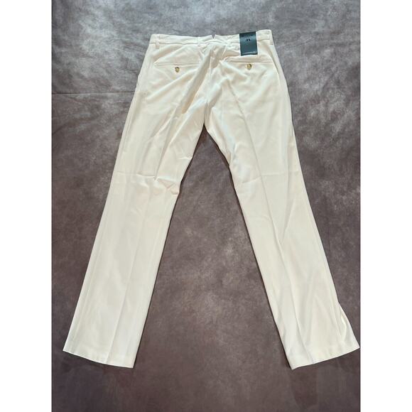 J. Lindeberg Men's White Mid Rise M Ellott Micro Stretch Chino Pants Size 34X34 - Picture 4 of 9